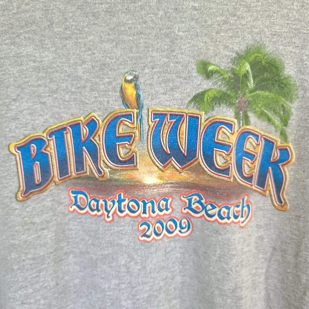 2009 68th Annual Daytona Beach Bike Week Black Men's T-Shirt, Size L